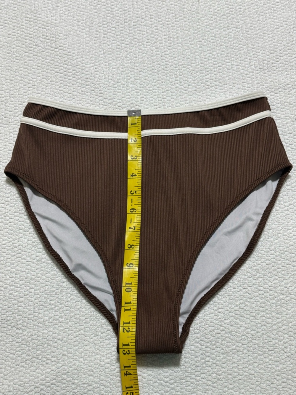 BMJL Ribbed Two-Piece High-Waisted Bikini Set in brown Size L - Picture 7 of 11